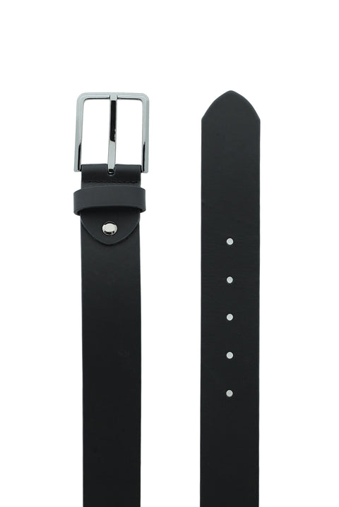 Black Sport Leather Belt