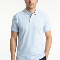 Light Blue Polo Shirt, Slim Fit, Embroidered, 100% Cotton