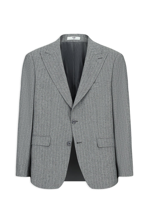 Dark Gray 6-Drop Regular Fit Standard Cut Pointed Collar Striped Suit