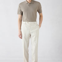Krem 6 Drop Regular Fit Standart Kesim Mono Yaka Desenli Takım Elbise
