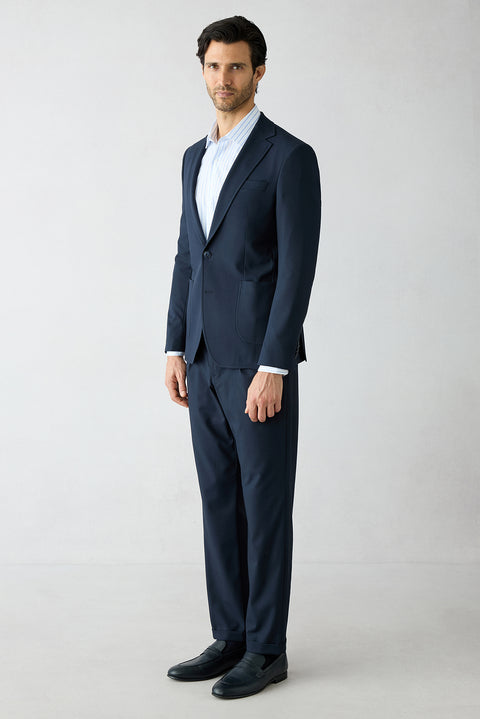 Medium Navy 8 Drop Long Slim Fit Suit