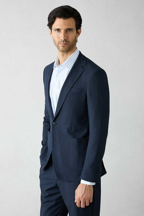 Medium Navy 8 Drop Long Slim Fit Suit