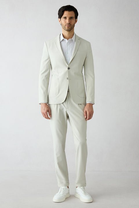 Off-white 7-drop Super Slim Fit Extra Narrow Cut Regular Fit Textured Suit