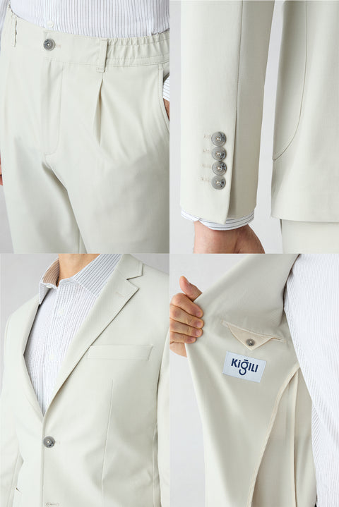 Off-white 8-drop long slim-fit suit