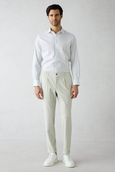 Off-white 8-drop long slim-fit suit