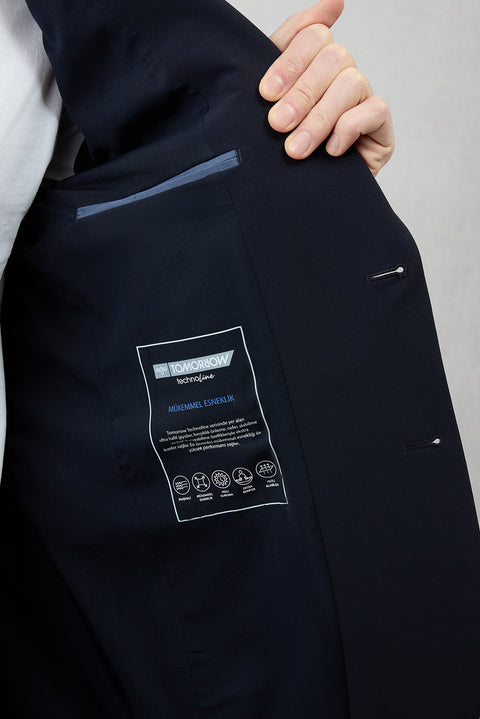 Dark Navy Techno-Line 6 Drop Regular Fit Standard Cut Flexible Bagged Classic Suit