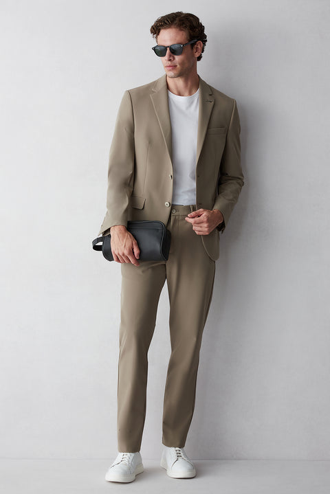 Medium Mink Techno-Line 6 Drop Regular Fit Standard Cut Flexible Bagged Classic Suit