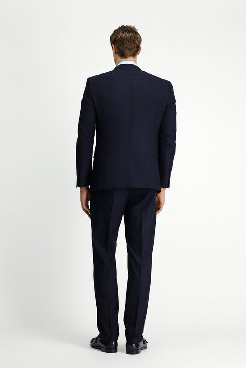 Dark Navy 6 Drop Regular Fit Standard Cut Wool Traveller Suit with Bag