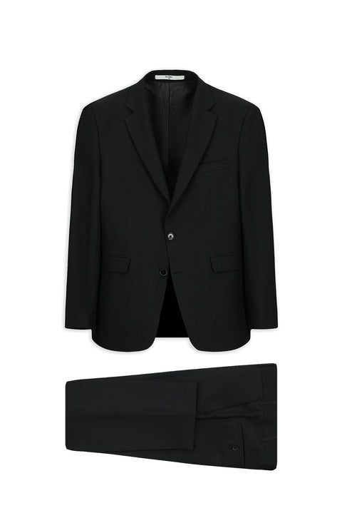 Black 7 Drop Slim Fit Patterned Suit