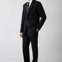 Black 8 Drop Long Slim Fit Shawl Lapel Suit