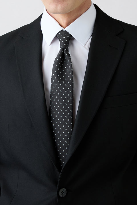 Black 8 Drop Long Slim Fit Shawl Lapel Suit
