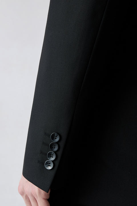 Black 8 Drop Long Slim Fit Shawl Lapel Suit