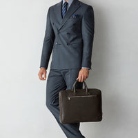 Dark Navy 7 Drop Slim Fit Peak Lapel Double-Breasted Plain Wool Suit