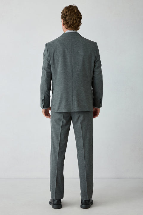 Dark Anthracite 4 Drop Relaxed Fit Peak Lapel Striped Classic Suit
