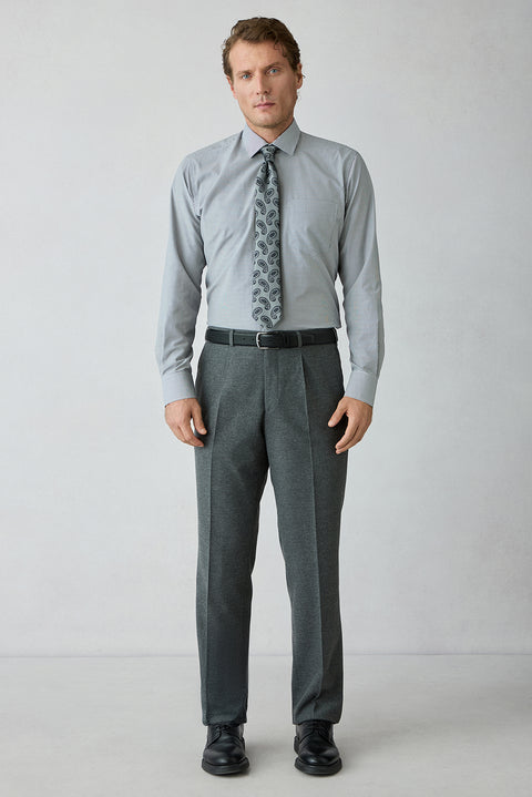 Dark Anthracite 4 Drop Relaxed Fit Peak Lapel Striped Classic Suit