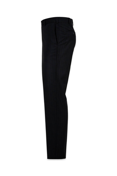 Black 6 Drop Regular Fit Standard Cut Peak Lapel Striped Double-Breasted Suit