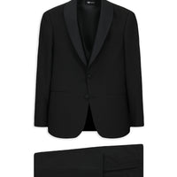 Black 7 Drop Slim Fit Narrow Cut Shawl Collar Vest Tuxedo & Groom Suit