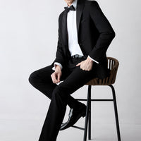 Black 7 Drop Slim Fit Slim Cut Vest Tuxedo & Groom Suit