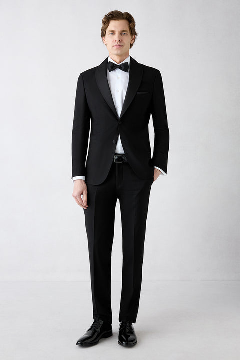 Black 7 Drop Slim Fit Slim Cut Vest Tuxedo & Groom Suit