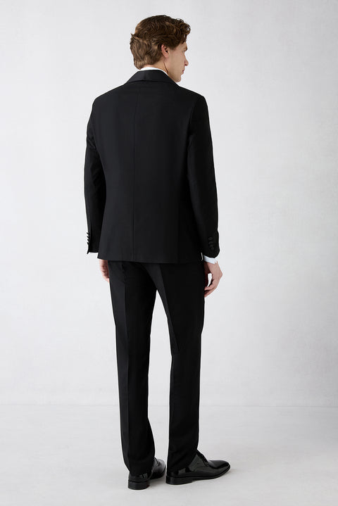 Black 7 Drop Slim Fit Slim Cut Vest Tuxedo & Groom Suit