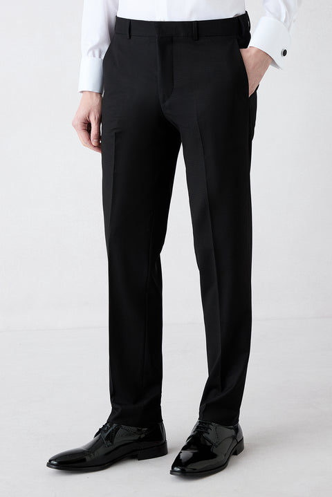 Black 7 Drop Slim Fit Slim Cut Vest Tuxedo & Groom Suit