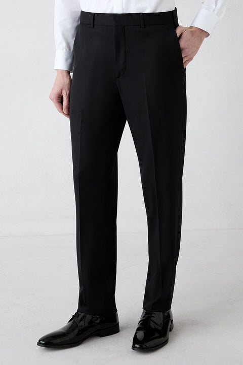 Siyah 6 Drop Regular Fit Standart Kesim Sivri Yaka Smokin & Damatlık