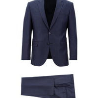 Light Navy Blue 7 Drop Slim Fit Narrow Cut Wool Suit