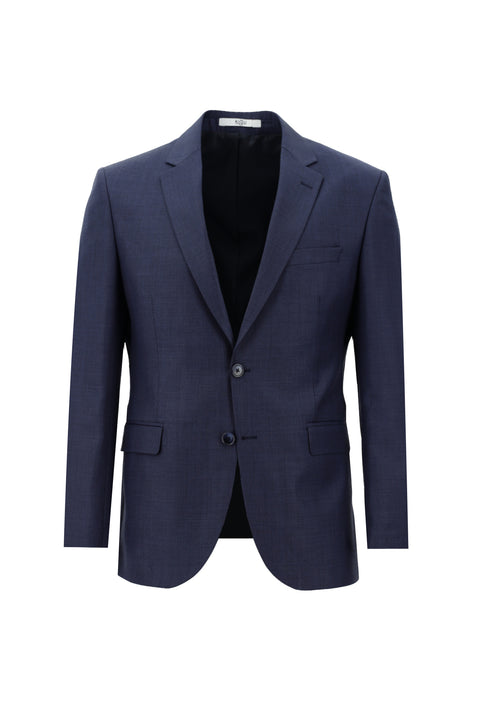 Light Navy Blue 7 Drop Slim Fit Narrow Cut Wool Suit