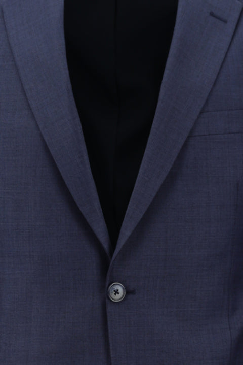Light Navy Blue 7 Drop Slim Fit Narrow Cut Wool Suit