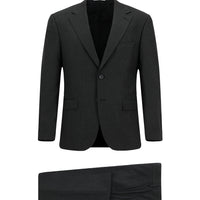 Dark Gray 4-Drop Relaxed Fit Wool Suit