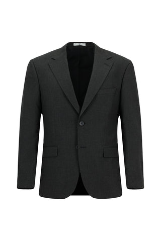  Koyu Füme 4 Drop Relaxed Fit Rahat Kesim Yünlü Takım Elbise