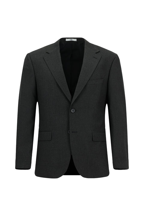 Dark Gray 4-Drop Relaxed Fit Wool Suit