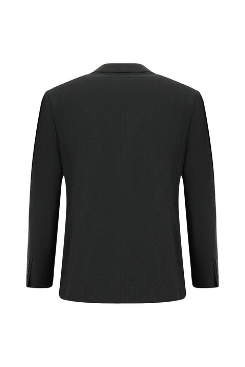 Dark Gray 4-Drop Relaxed Fit Wool Suit