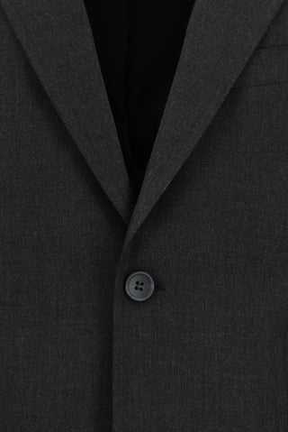  Koyu Füme 4 Drop Relaxed Fit Rahat Kesim Yünlü Takım Elbise