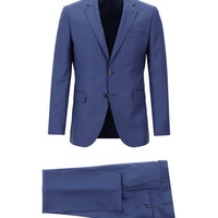 Dark Blue 7 Drop Slim Fit Narrow Cut Wool Suit