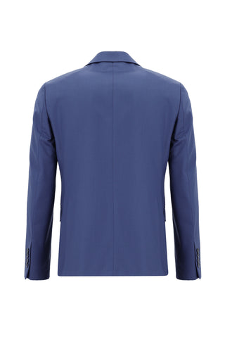  Koyu Mavi  7 Drop Slim Fit Dar Kesim Yünlü Takım Elbise