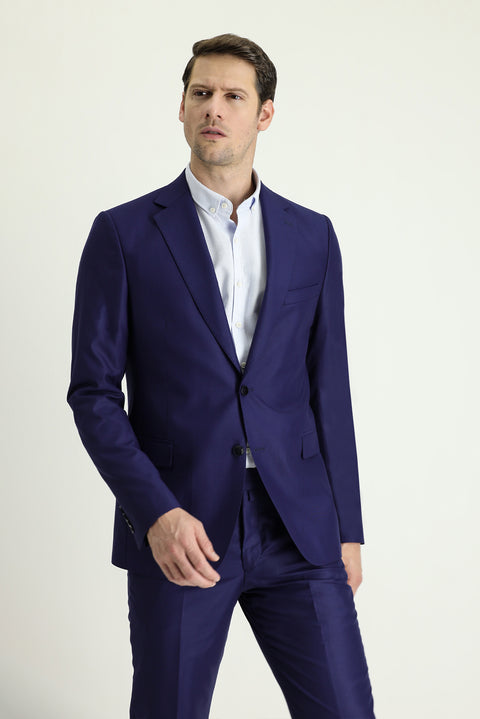 Medium Navy 8 Drop Muscle Fit Long Athletic Suit