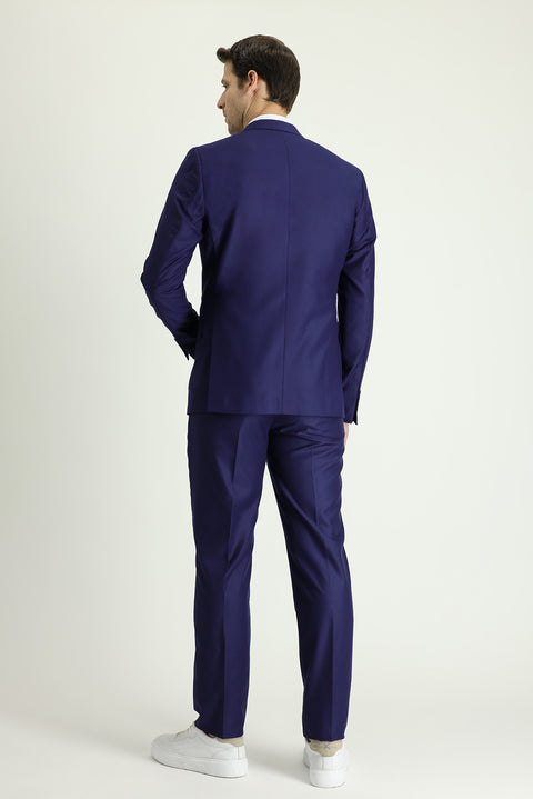 Medium Navy 8 Drop Muscle Fit Long Athletic Suit