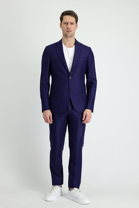 Medium Navy 8 Drop Muscle Fit Long Athletic Suit