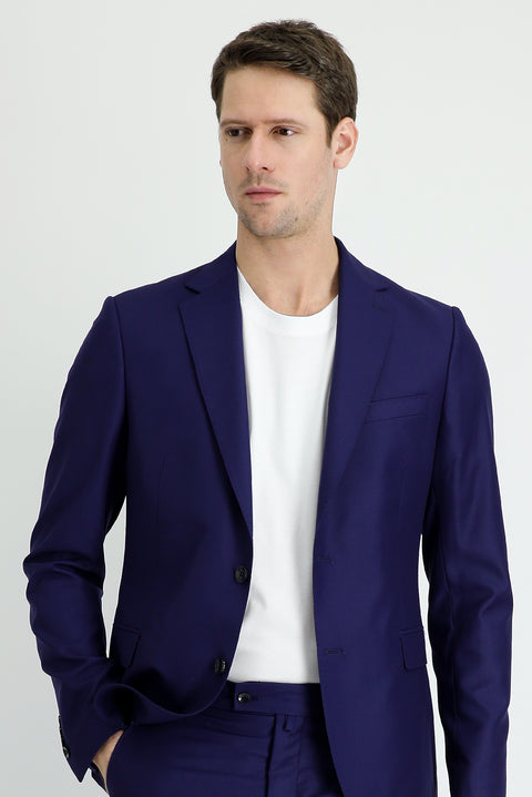 Medium Navy 8 Drop Muscle Fit Long Athletic Suit