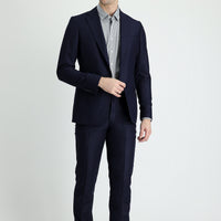 Dark Navy 8-Drop Muscle Fit Long Athletic Suit