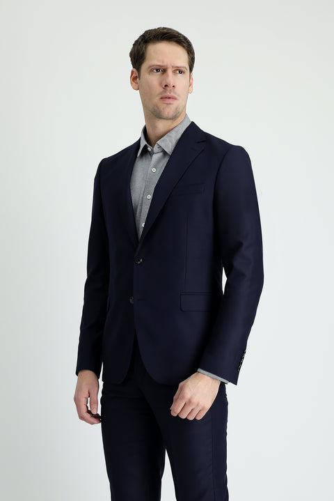 Dark Navy 8-Drop Muscle Fit Long Athletic Suit