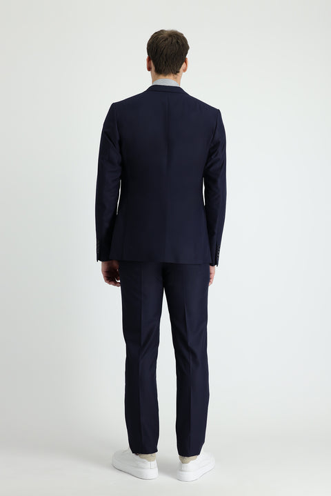 Dark Navy 8-Drop Muscle Fit Long Athletic Suit