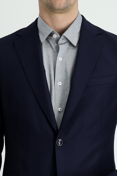Dark Navy 8-Drop Muscle Fit Long Athletic Suit