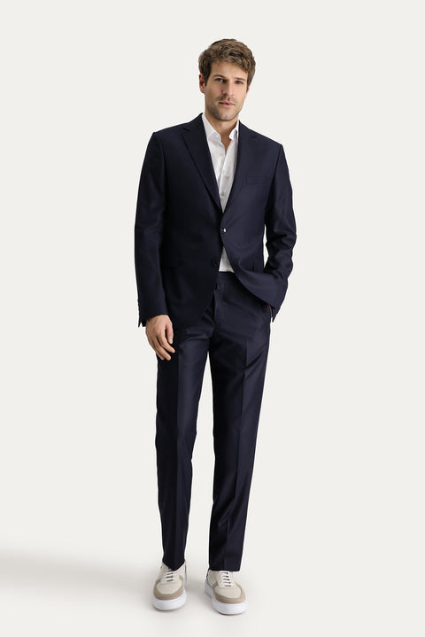 Black and Navy 8-Drop Muscle Fit Long Athletic Suit