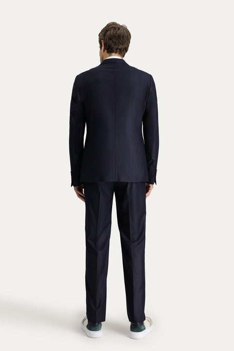 Black and Navy 8-Drop Muscle Fit Long Athletic Suit