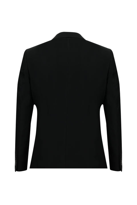 Black 6-Drop Regular Fit Standard Cut Suit
