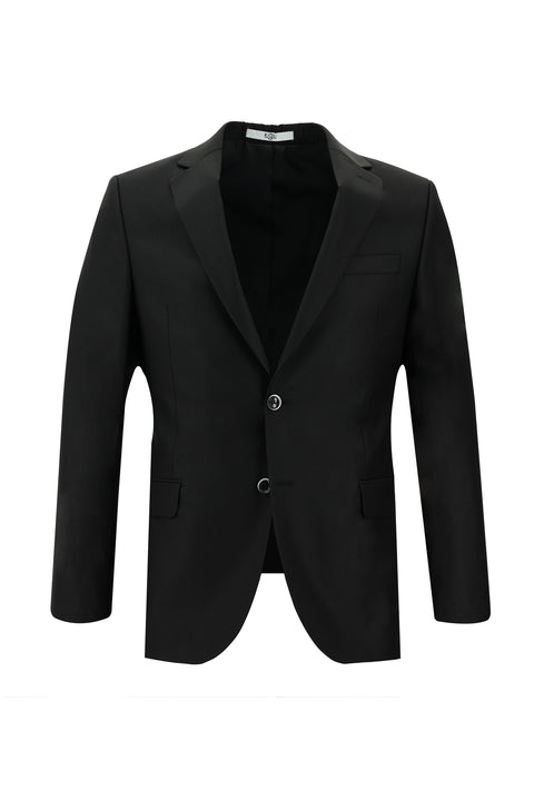 Black 6-Drop Regular Fit Standard Cut Suit