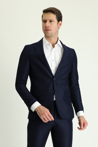  Koyu Lacivert 4 Drop Relaxed Fit Rahat Kesim Takım Elbise