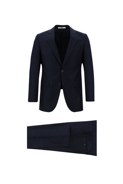 Black Navy 6 Drop Regular Fit Standard Cut Suit